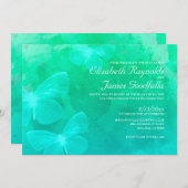 Moderne Schmetterlinge, die Einladungen Wedding (Vorne/Hinten)