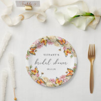 Moderne Schmetterlinge Pink Peonies Brautparty