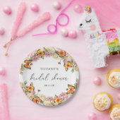 Moderne Schmetterlinge Pink Peonies Brautparty Pappteller (Party)