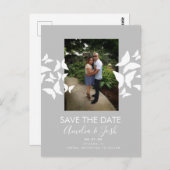 Moderne Schmetterlinge Save the Date Foto Postkart Postkarte (Vorne/Hinten)