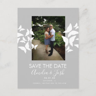 Moderne Schmetterlinge Save the Date Foto Postkart Postkarte