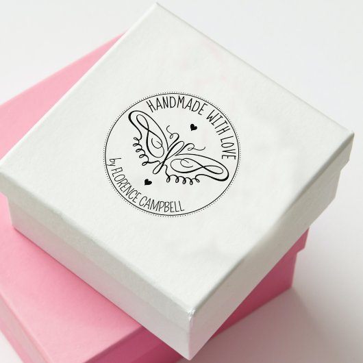 Moderne Schmetterlingshandgefertigt mit Liebe Gummistempel