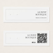 Moderne Schmuckgeschäft QR-Code-Ohrhänger-Display (Vorne & Hinten)