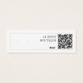 Moderne Schmuckgeschäft QR-Code-Ohrhänger-Display (Rückseite)
