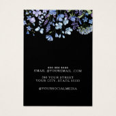 Moderne Schmuckkarte für Wildblumen (Rückseite)