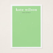 Moderne Schmuckkarte mit grünen Ohren (Vorderseite)