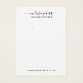 Moderne Schmuckschmuckkarte mit Earring Display (Vorderseite)