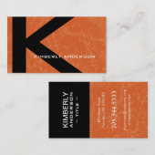 Moderne Schmutz-Monogramm-Visitenkarten Visitenkarte (Vorne/Hinten)