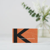 Moderne Schmutz-Monogramm-Visitenkarten Visitenkarte (Stehend Vorderseite)