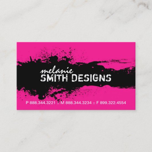 Moderne Schmutz-Visitenkarte Visitenkarte (Vorderseite)