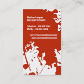 Moderne Schmutz-Visitenkarte Visitenkarte (Rückseite)