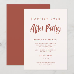 Moderne Schnee-Rosa Happy End Party Einladung