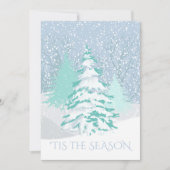 Moderne SchneebaumverÄNDERUNG FARBE Weihnachten Einladung (Vorderseite)