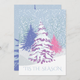 Moderne SchneebaumverÄNDERUNG FARBE Weihnachten Einladung