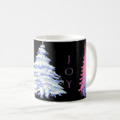 Moderne SchneebaumverÄNDERUNG FARBE Weihnachten Kaffeetasse (VorderseiteRechts)