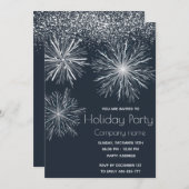 Moderne schneebedeckte Wasserfarbenschneeflocke Einladung (Vorne/Hinten)