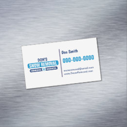 Moderne schneeentfernende magnetische Visitenkarte