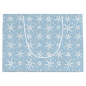 Moderne Schneeflocke-Geschenktasche Große Geschenktüte (Vorderseite)