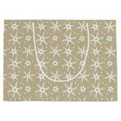 Moderne Schneeflocke-Geschenktasche Große Geschenktüte (Vorderseite)