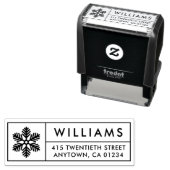 Moderne Schneeflocke | Urlaub Rücksendeadresse Bri Permastempel (Beispiel)