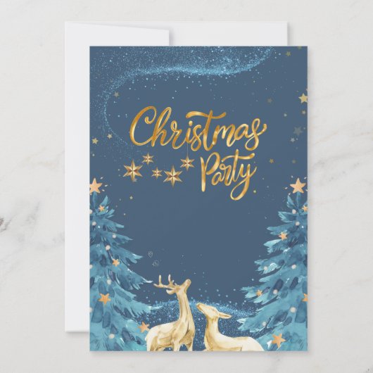 Moderne Schneeflocke Weihnachten Einladung XMAS (Rückseite)