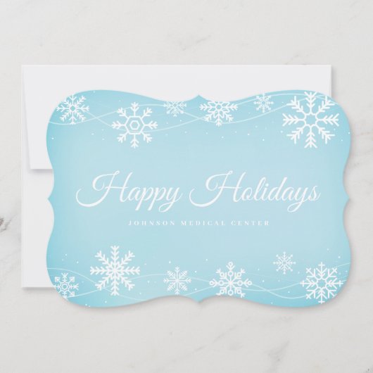 Moderne Schneeflocken | Ärztliche Feiertage Feiertagskarte (Vorderseite)
