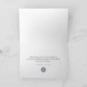 Moderne Schneeflocken auf den Grüße der Blauen Jah Karte (Innenseite)