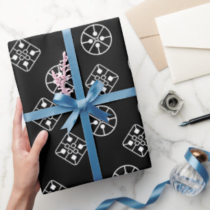 Moderne Schneeflocken aus dem Mittelalter Geschenkpapier