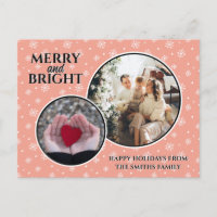 Moderne Schneeflocken Elegante Rosa Familie