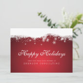 Moderne Schneeflocken | Feierliche Grüße Feiertagskarte (Stehend Vorderseite)