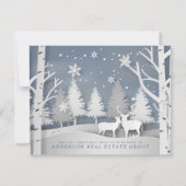 Moderne Schneeflocken | Feierliche Grüße Mitteilungskarte (Vorderseite)