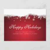 Moderne Schneeflocken | Feierliche Grüße Postkarte (Vorderseite)