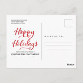 Moderne Schneeflocken | Feierliche Grüße Postkarte (Rückseite)