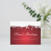 Moderne Schneeflocken | Feiertagsgrüße Postkarte (Stehend Vorderseite)