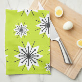 Moderne Schneeflocken im Mittelalter Chartreuse Geschirrtuch (Viertel Falte)
