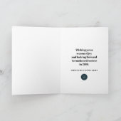 Moderne Schneeflocken | Neujahrsgrüße Feiertagskarte (Innenseite)