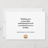 Moderne Schneeflocken | Neujahrsgrüße Feiertagskarte (Rückseite)