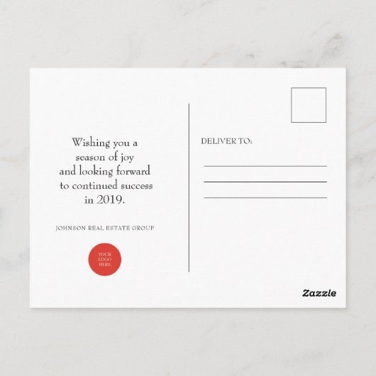 Moderne Schneeflocken | Neujahrsgrüße Postkarte (Rückseite)