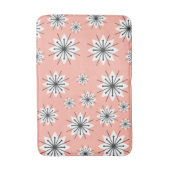 Moderne Schneeflocken Peach des Mittelalters Badematte (Vorderseite Vertikal)