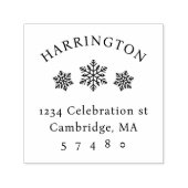 Moderne Schneeflocken Rücksendeadresse Permastempel (Design)
