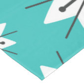 Moderne Schneeflocken Türkis Tischdecke (Schrägansicht)