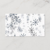 Moderne Schneeflocken Visitenkarte (Rückseite)