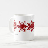Moderne Schneeflocken Weihnachten Kaffeetasse (Vorderseite Links)