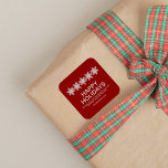 Moderne Schneeflocken Weihnachten Quadratischer Aufkleber<br><div class="desc">Einfache Weihnachts-Weihnachtsaufkleber mit einer Reihe von silberweißen Urlaubsschneeflocken. Minimalistische Typografie. Sauberes einfaches Design. Alle Textbereiche sind personalisierbar. Kontaktieren Sie uns für Hilfe bei der Personalisierung oder Anpassung an Ihre individuellen Wünsche. Gute Ferien!</div>