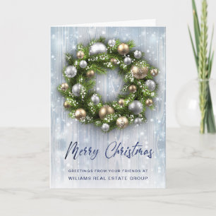Moderne Schneeflocken-Weihnachts-Grüße für Unterne Feiertagskarte