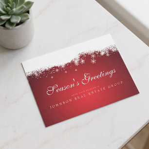 Moderne Schneeflocken Weihnachtsgrüße Postkarte