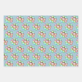 Moderne Schneeflockenpapier-Papierblätter Geschenkpapier Set (Vorderseite 2)