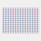 Moderne Schneeflockenpapier-Papierblätter Geschenkpapier Set (Vorderseite)