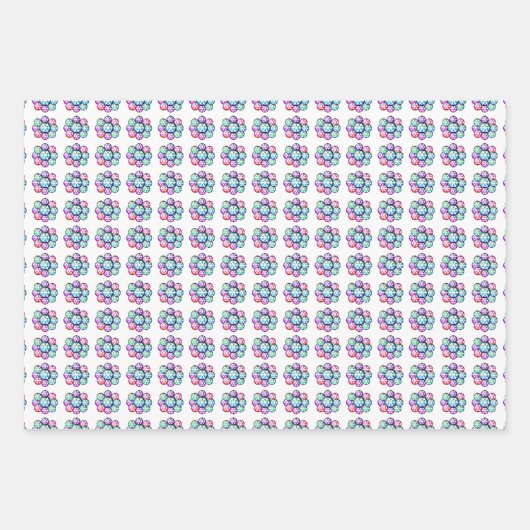 Moderne Schneeflockenpapier-Papierblätter Geschenkpapier Set (Vorderseite)