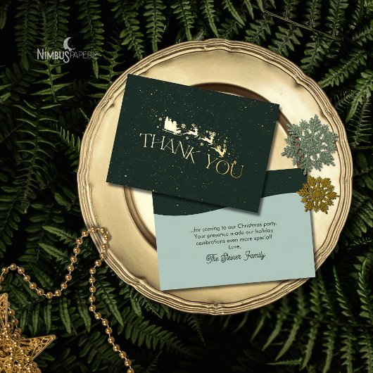 Moderne Schneefolie-Weihnachts-Dankeskarten Folieneinladung